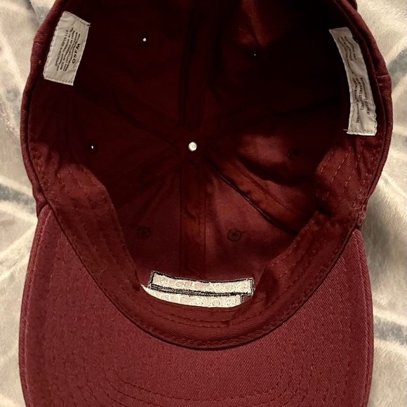 50% IDK 50% IDC Maroon Burgundy Red Cap Hat in EUC - Picture 3 of 4
